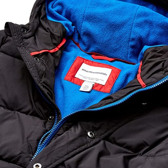NEW Amazon Essentials Boys' Heavy-Weight Hooded Puffer Coat XXL blue - Picture 2 of 6